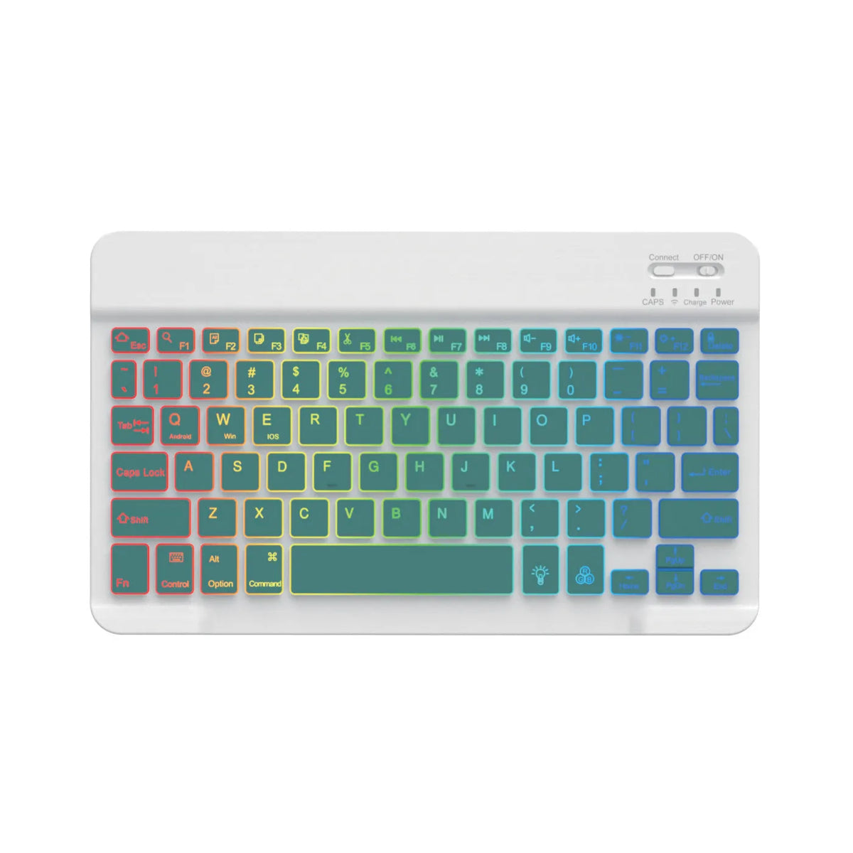 10-inch Bluetooth keyboard with colourful backlighting for tablet devices
