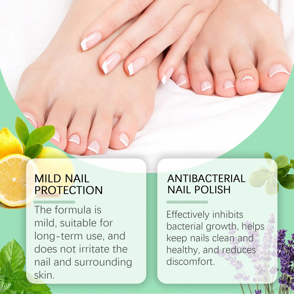 30ml bottle of gentle nail care solution for daily fingernail and toenail cleaning