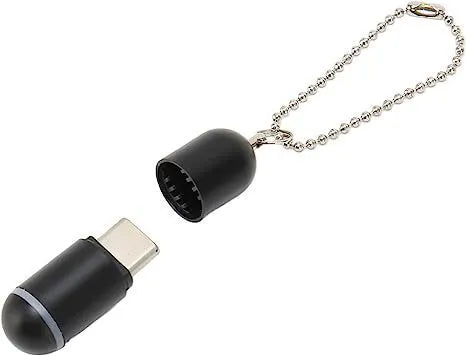 Black infrared remote emitter capsule with 3.5mm audio jack for smartphone control