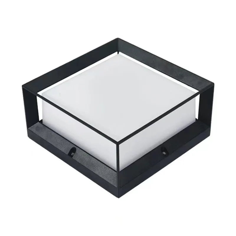 Solar-powered aluminium outdoor LED column light for wall or door mounting.