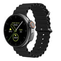 K9 Smart Watch with round screen on silicone strap, shown in black, orange, silver brown, or yellow.