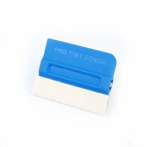 Car colour change film scraper with ABS handle and choice of deerskin or wool scraping heads