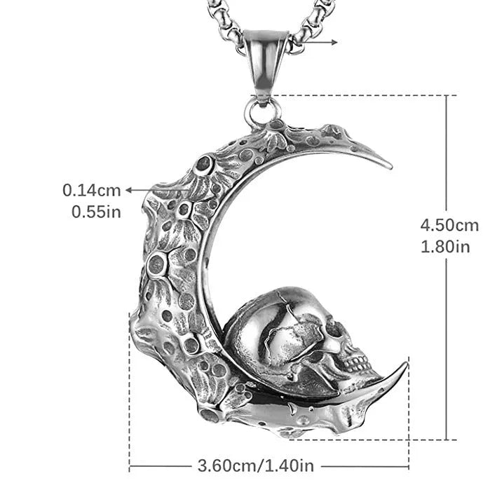 Men's silver alloy necklace with six pendant design options including skull, dagger, and Hot Wheels motifs