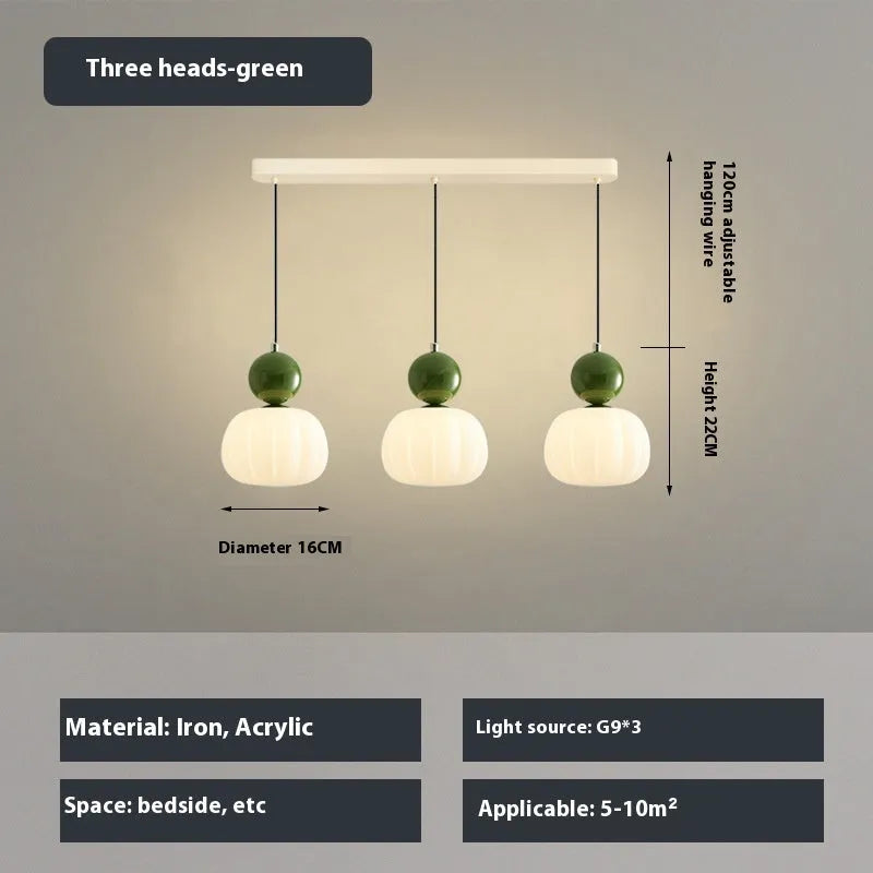 Nordic style creative pumpkin shape chandelier with alloy construction in a choice of colours.