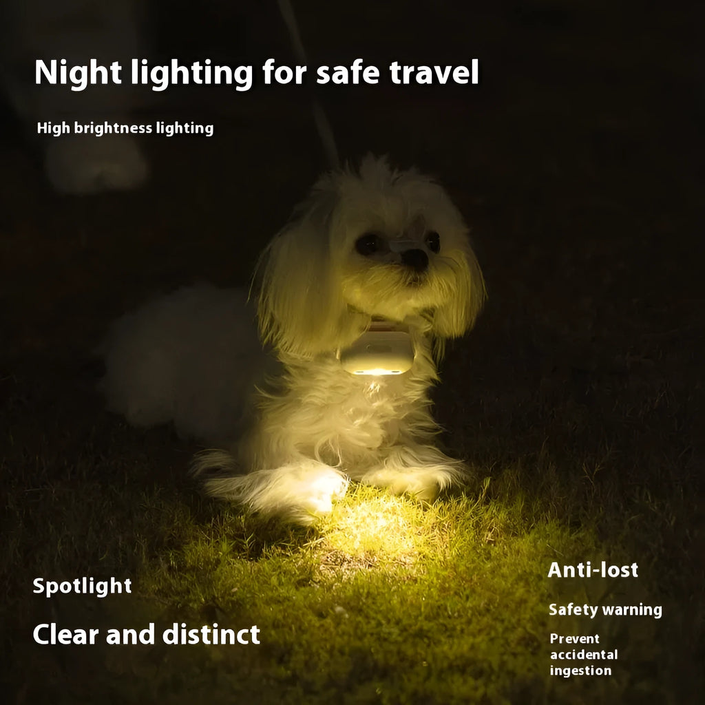 Pet luminous collar hanging lamp ring in ABS plastic with multiple colour pattern options