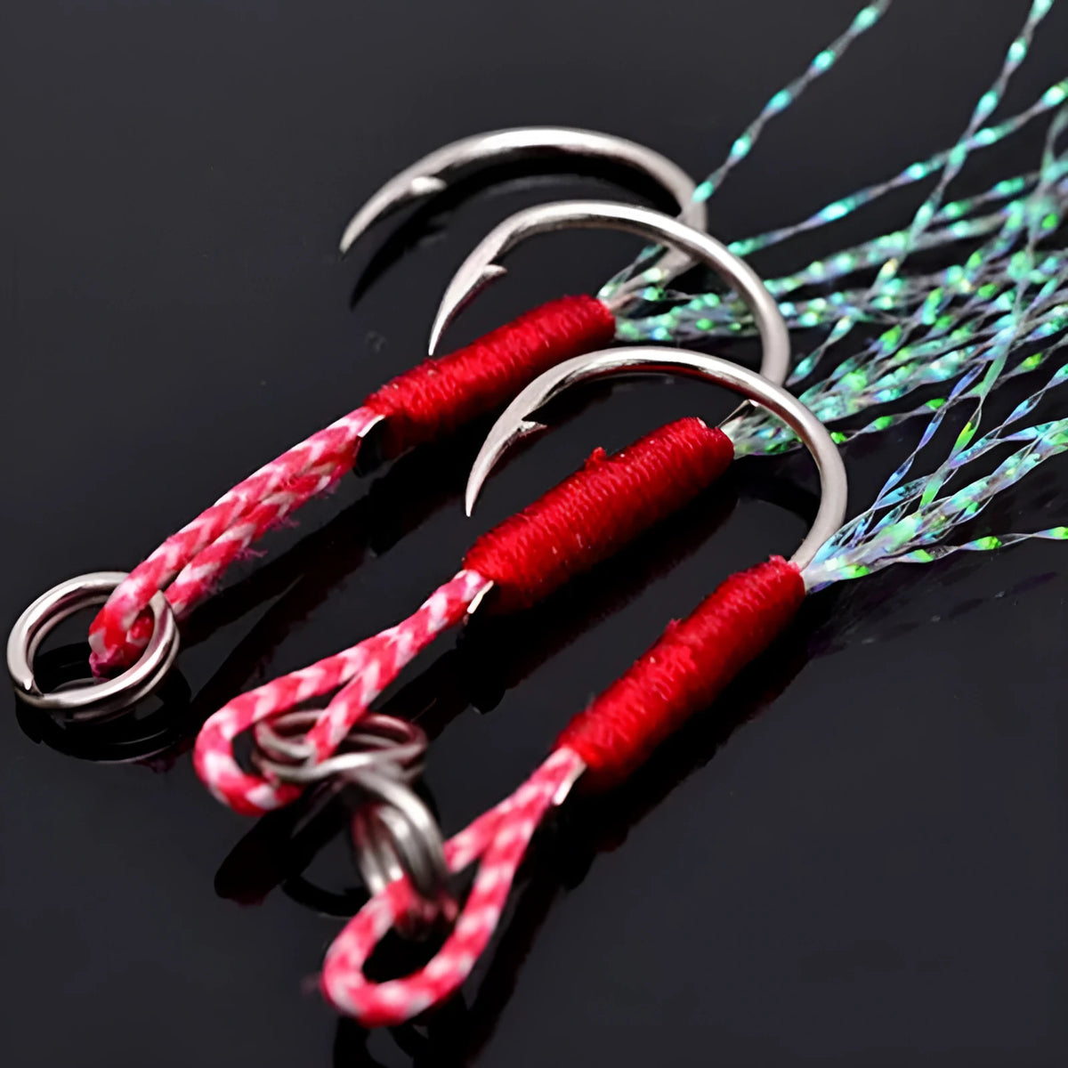 Single bright wire iron plate fishing hook in sizes from 9 to 14 for boat and sea fishing.