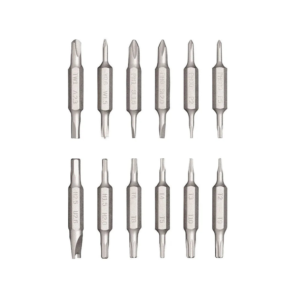 24-in-1 repair screwdriver set with aluminium alloy handle and magnetic bit storage for electronics disassembly