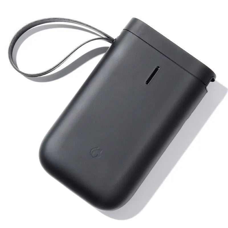 D11 Bluetooth thermal label printer in black, white, pink, green, or bundle colours, shown with smartphone running the label design app.