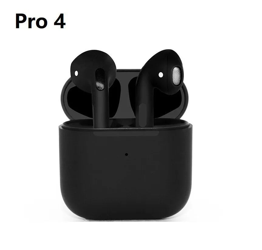 Stereo Binaural Sports Pro4 wireless Bluetooth headset in black or white with in-ear sports design