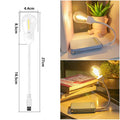 USB rechargeable folding night light with glowing tungsten S14 filament bulb
