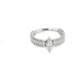 Heart-shaped zircon drop earrings in silver or gold with 1.2x8mm dimensions