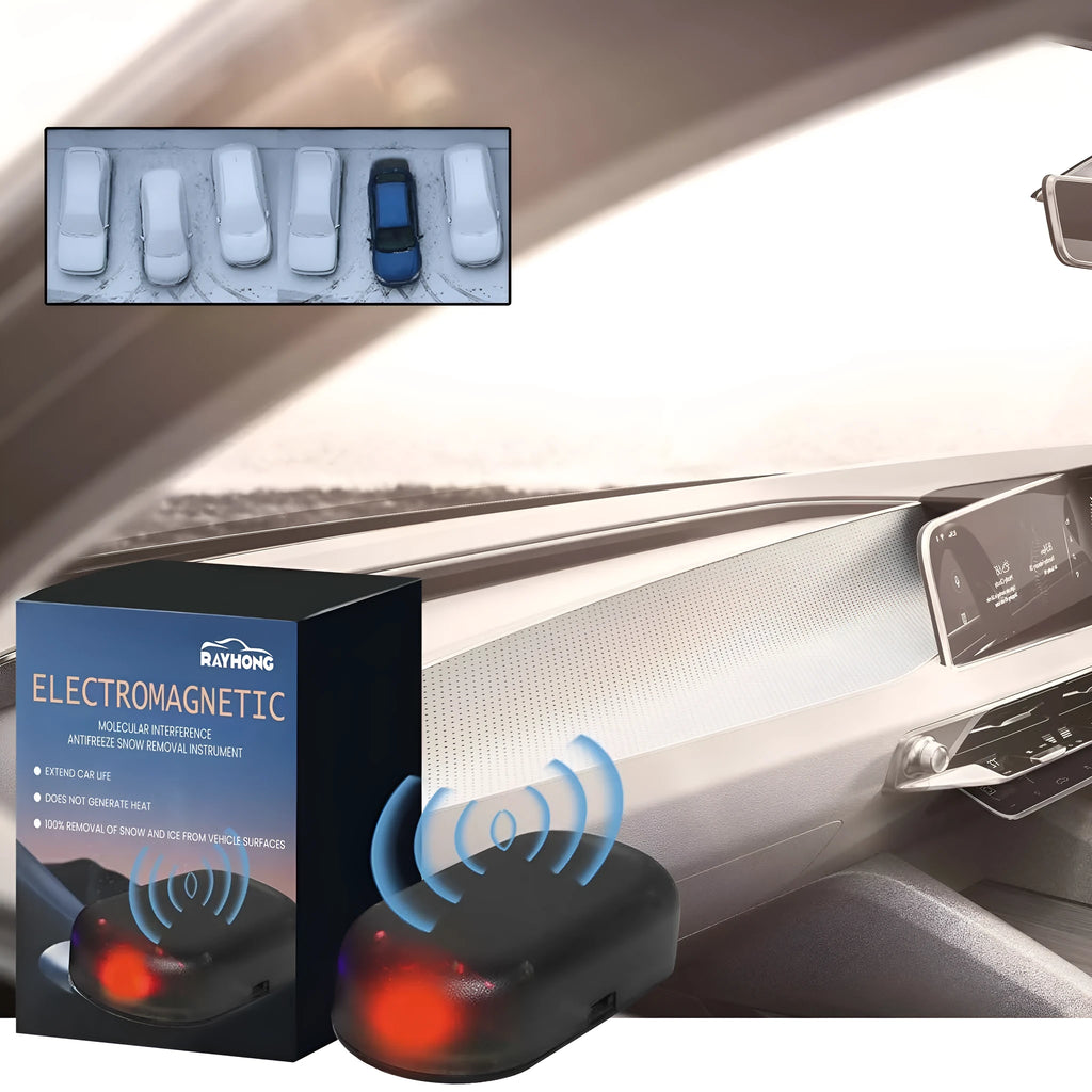 Black glass car deicing tool for snow removal from windscreens, measuring 5cm long.