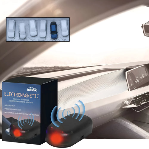 Black glass car deicing tool for snow removal from windscreens, measuring 5cm long.