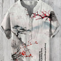 Short sleeve shirt with a vibrant 3D digital animal print pattern on polyester fabric.