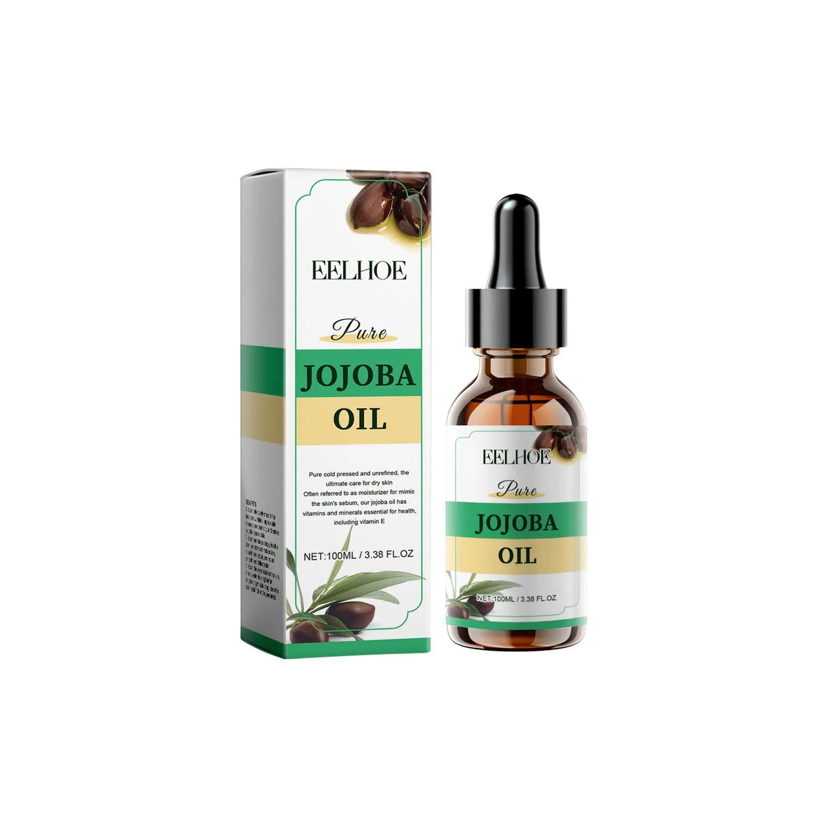 100ml organic jojoba oil facial essential oil bottle for skin moisturizing and hydration