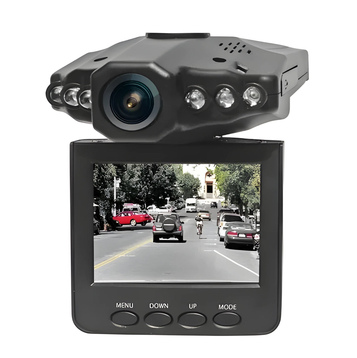 H198 HD car DVR recorder with six infrared lights and aircraft nose design