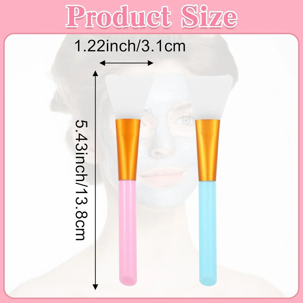 Reusable silicone face and body mask applicator spatula tool in choice of six colours.
