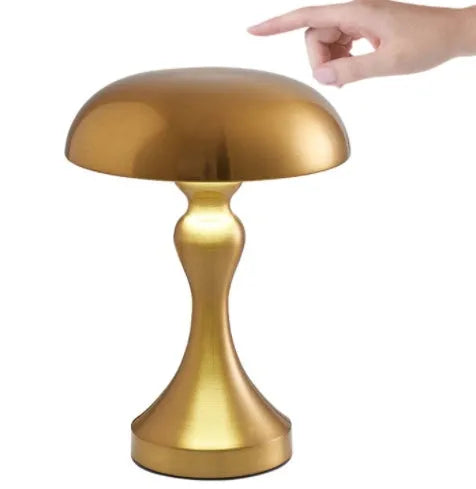 Metallic bronze gold silver USB rechargeable tricolour touch control LED desk lamp.