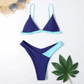 European style women's swimsuit bikini set in nylon fabric with briefs design