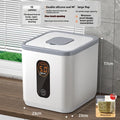 Gray sealed rice jar with insect-proof and moisture-proof lid available in 10kg 20kg and 30kg sizes