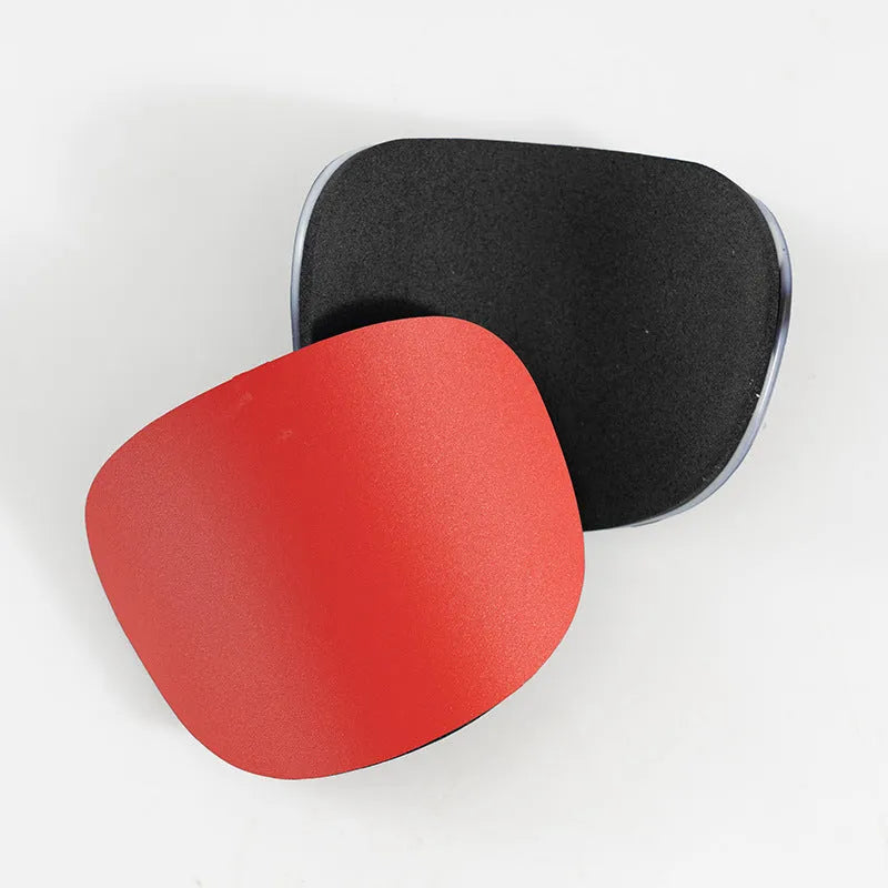 PU mini shin guards in black, white, red and blue for football and outdoor sports