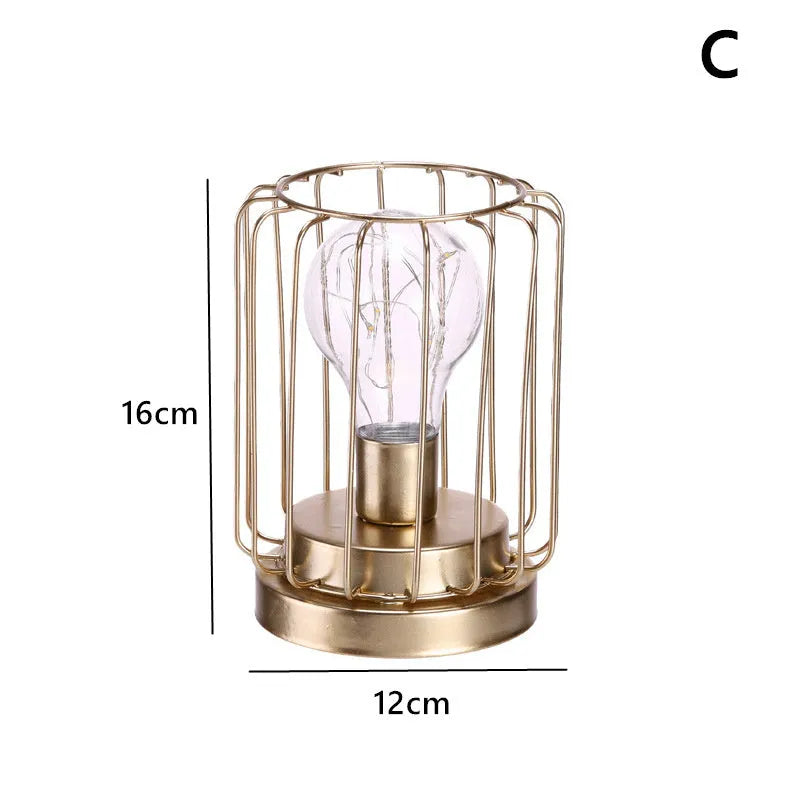 Geometric iron decorative light with electroplated finish in Nordic style