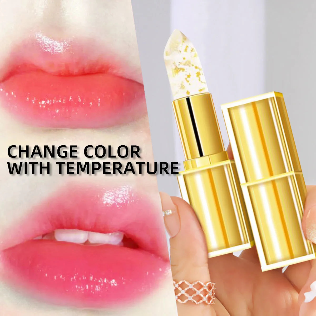 Anti-smudge gilding warm colour-changing lipstick in 3.5g size with universal formula