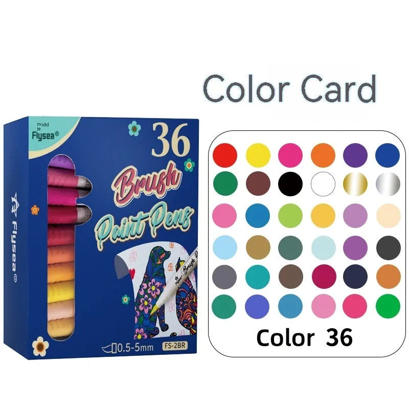 Set of soft head acrylic marker pens for hand lettering and graffiti artwork in multiple colour configurations