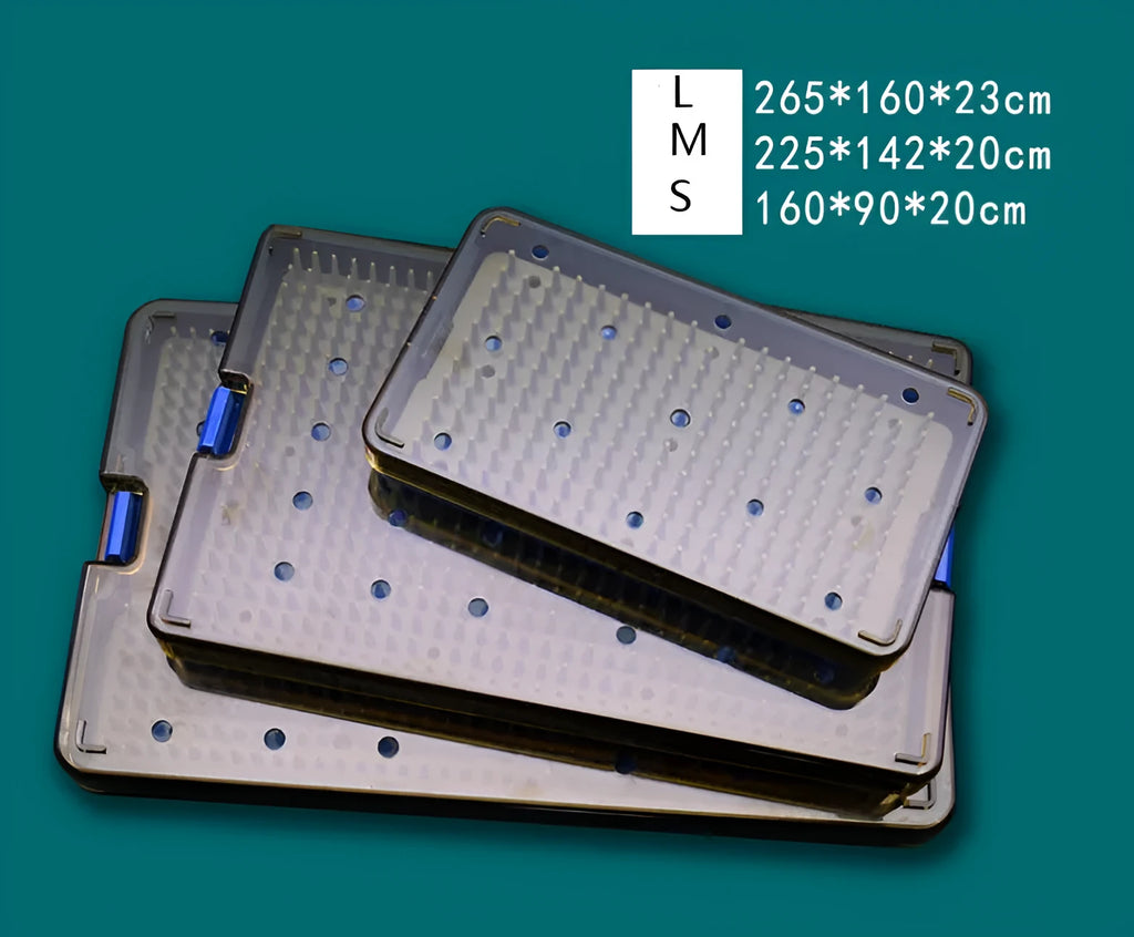 Silicone disinfection box for UV sterilisation shown in three different sizes.