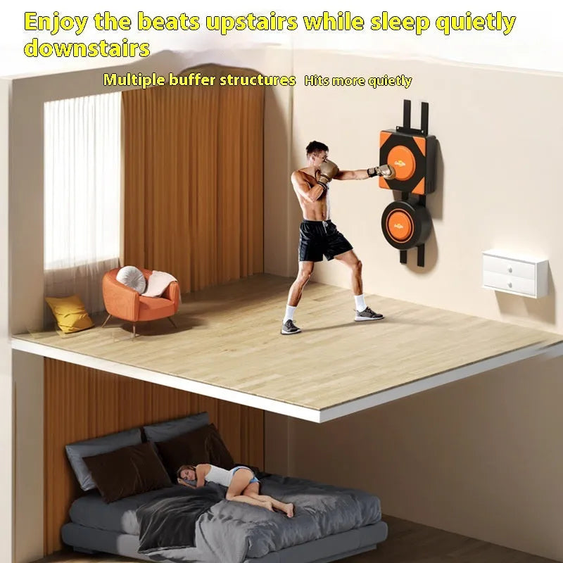 Wall-mounted PU boxing sandbag target in round and square designs for home training