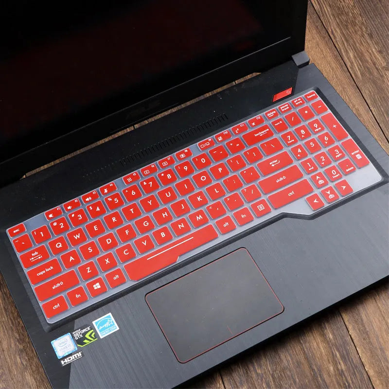 ASUS Flight laptop keyboard protective film cover in gradient blue colour option.