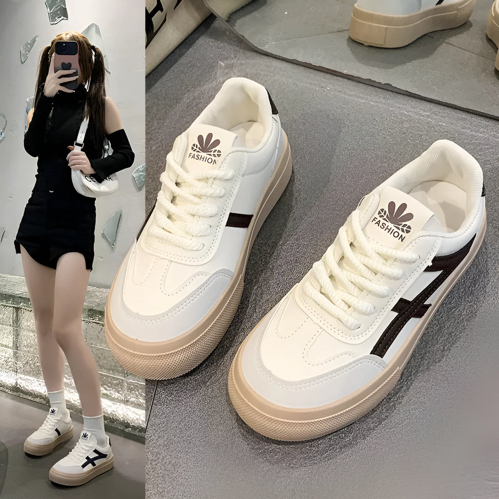 Blue and brown lace-up casual shoes with patent leather finish and rubber soles