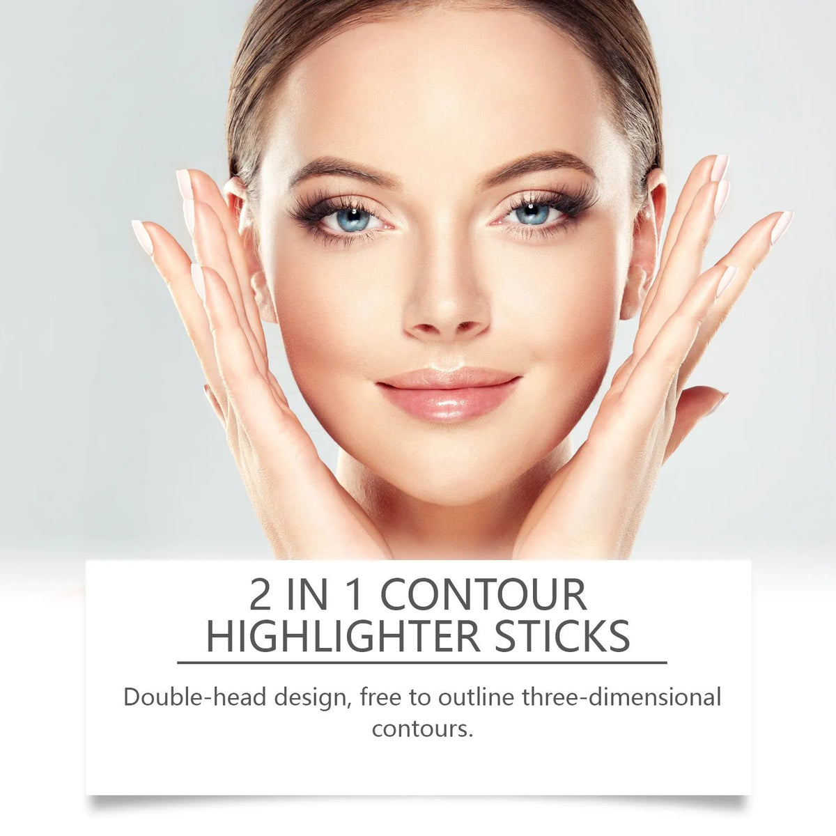 2-in-1 outline highlighter and repair pen in a compact 2.2cm by 11cm size.