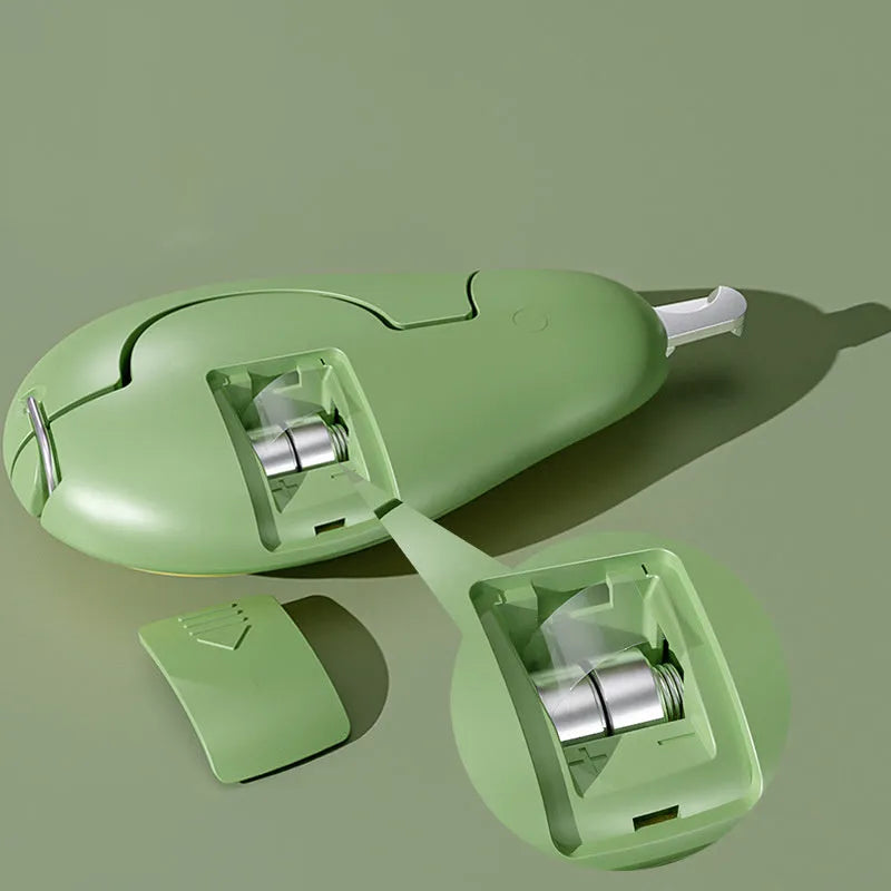 Professional LED pet nail clipper with non-slip grip for small dogs and cats in green, pink and white colours