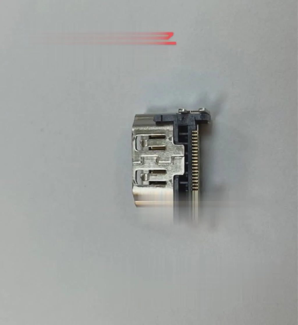 Silver HDMI host interface socket for arcade gaming machine connections and repairs