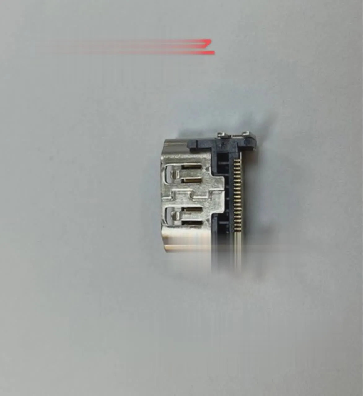 Silver HDMI host interface socket for arcade gaming machine connections and repairs
