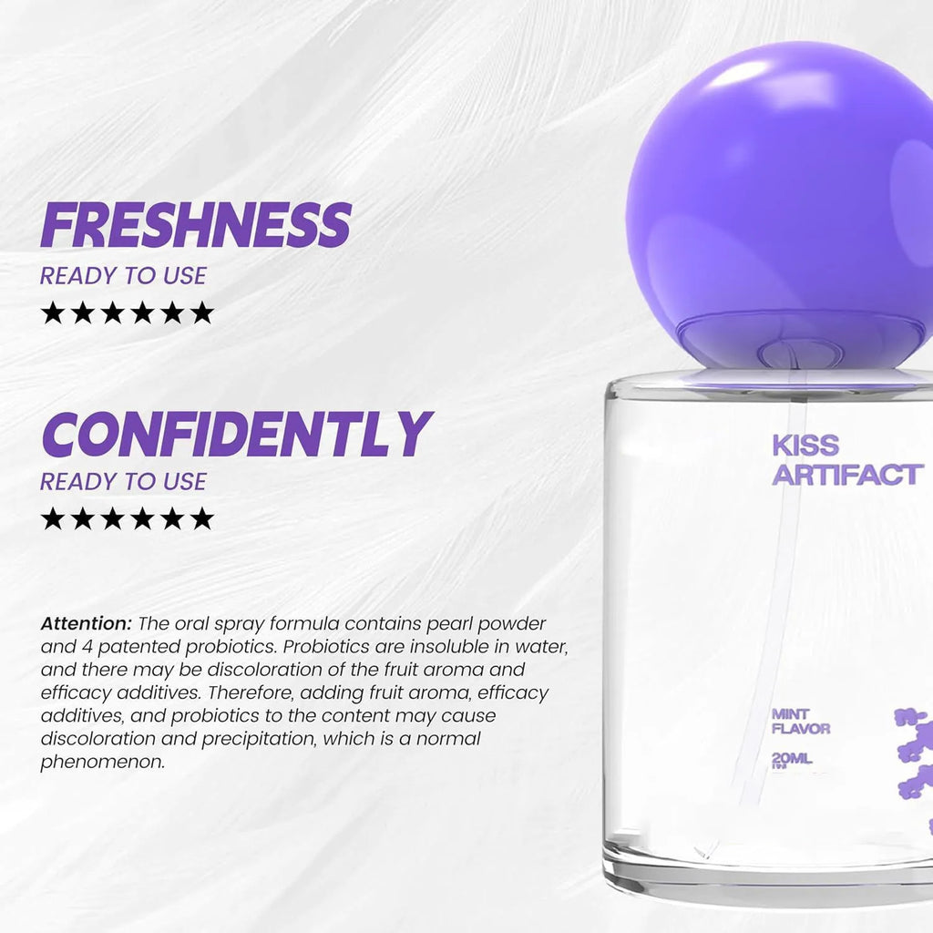 20ml portable probiotics oral spray bottle with white pump dispenser