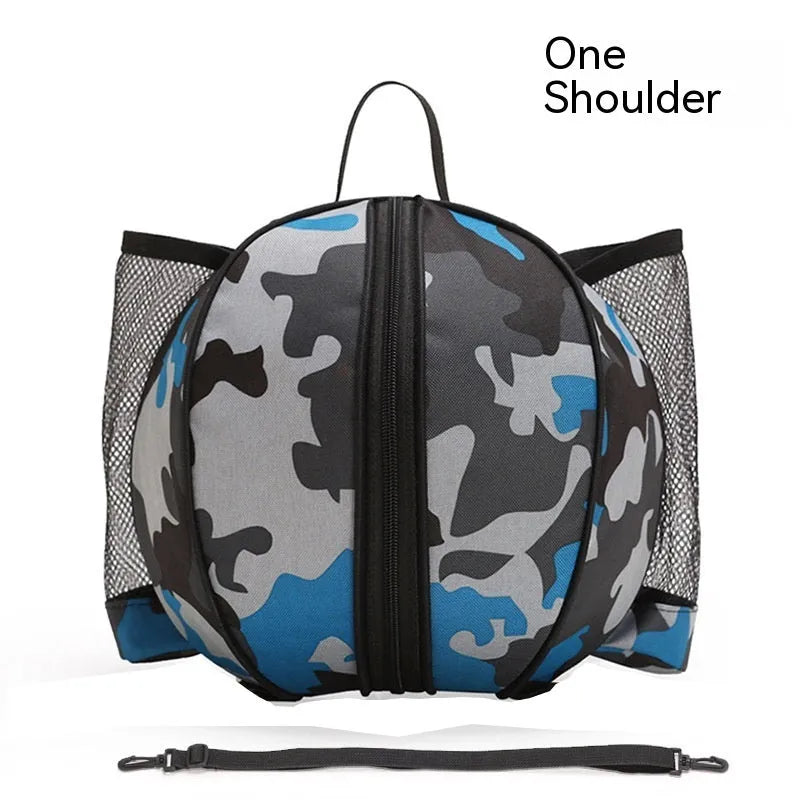 Oxford cloth basketball bag with 9L capacity in various colours and strap styles.