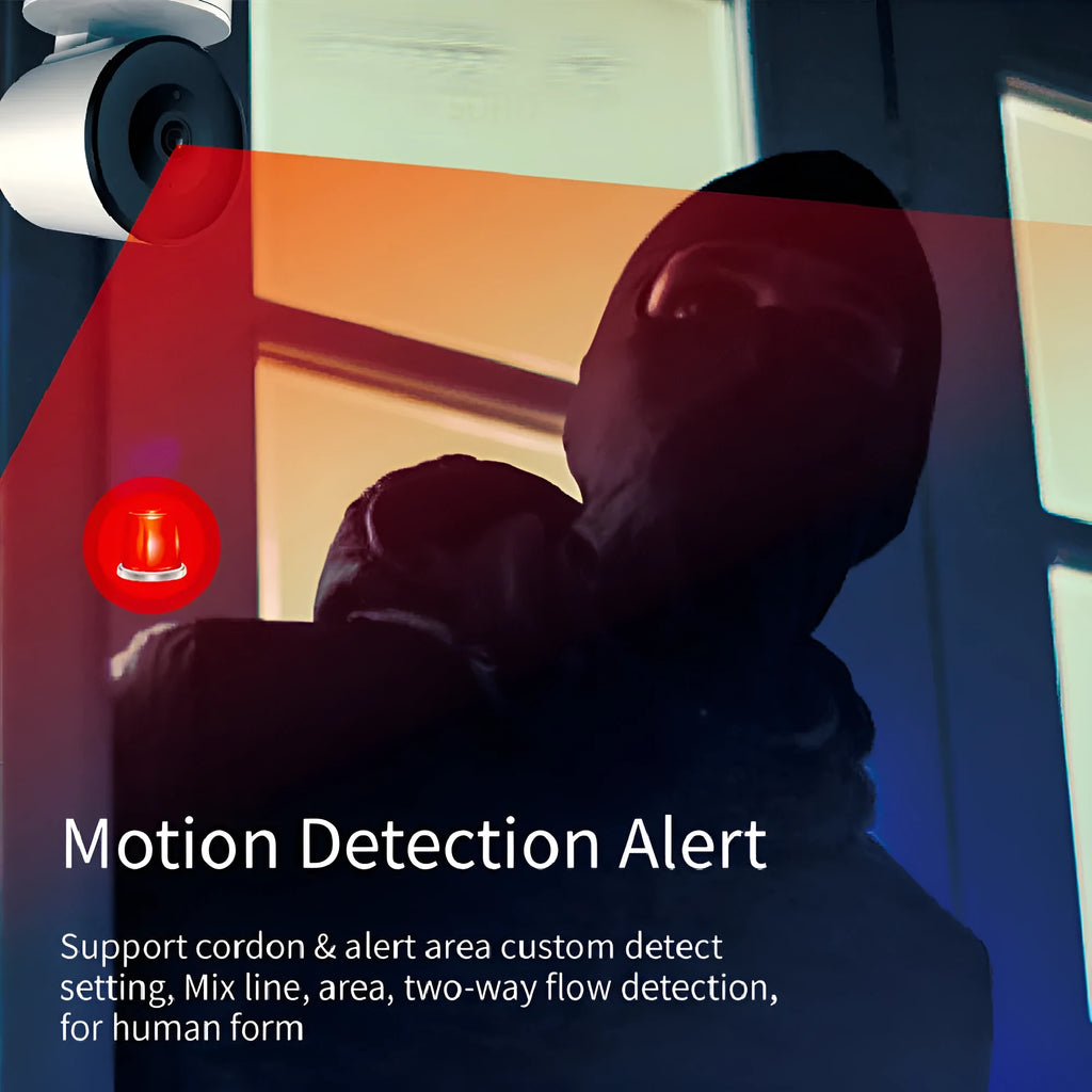 Smart WiFi security camera with 1080p HD video and PTZ rotation for indoor monitoring