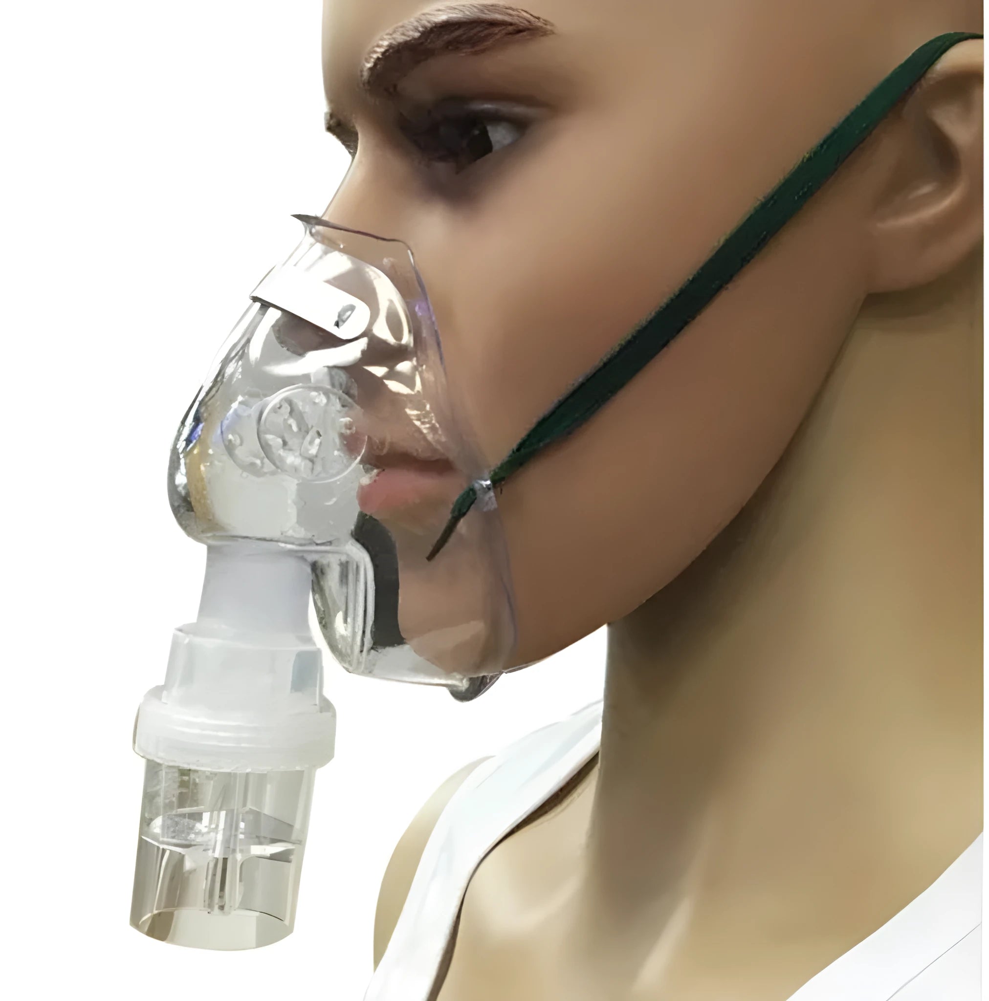 Soft rubber mask aid for securing protective face coverings.