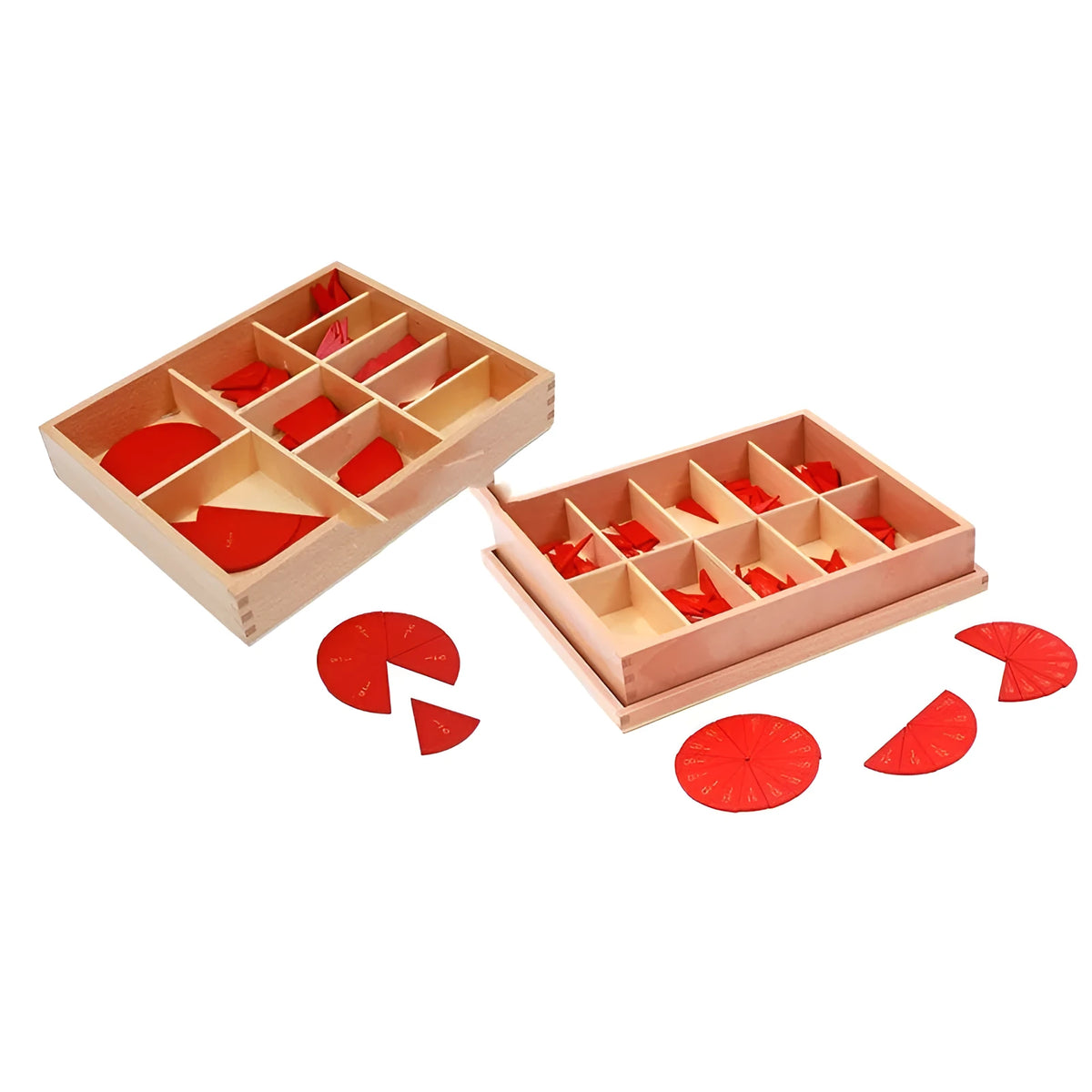 Wooden Montessori maths teaching aid for 1-10 and 11-20 decomposition and angle measurement