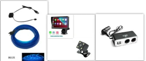 7 inch portable car smart screen with wireless Carplay on windshield mount