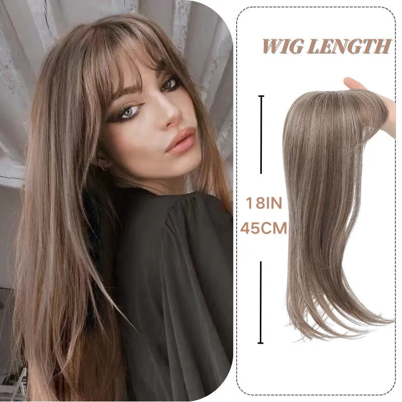 Synthetic wig hairpiece with clip-on buckle in one of six colour style options