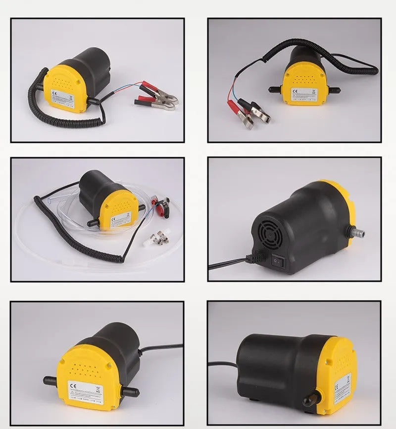 12V electric self-priming oil gear pump with plastic body for engine oil transfer