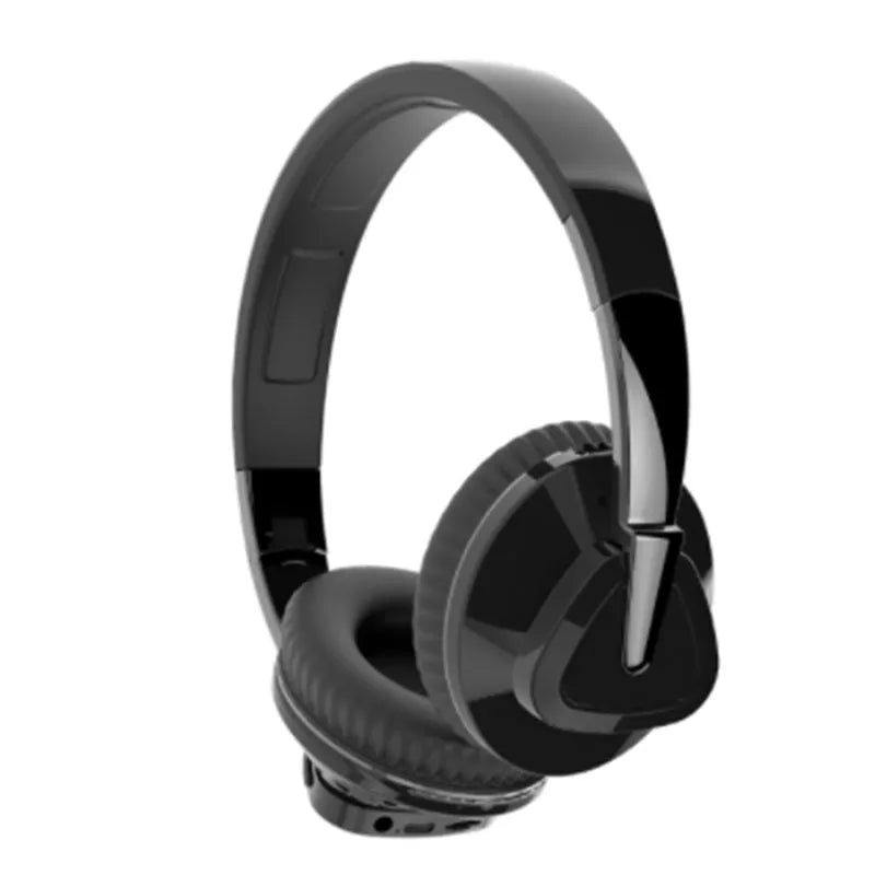 Wireless gaming headset with all-inclusive ear cushions in blue, showing AUX port and control buttons.