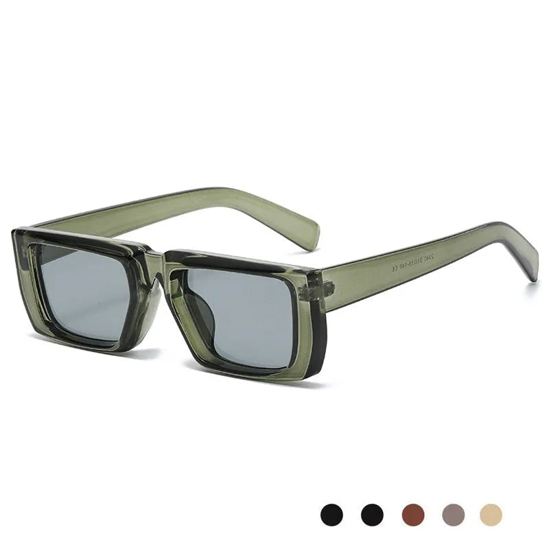 Y2K-inspired UV400 sunglasses with special-shaped PC frames in multiple colour options