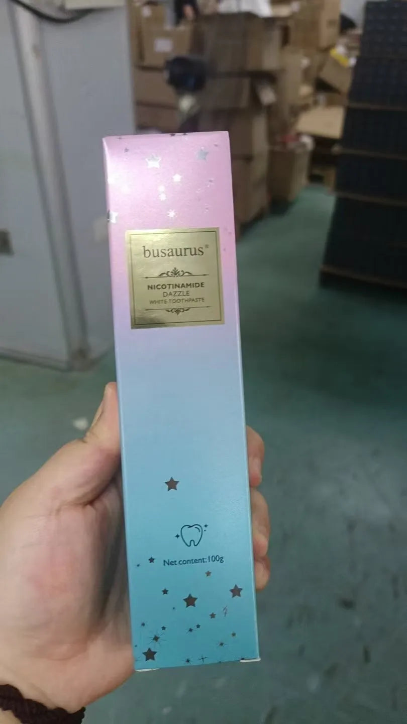 Nicotinamide dazzling white toothpaste tube 100g for adult oral cleaning and whitening