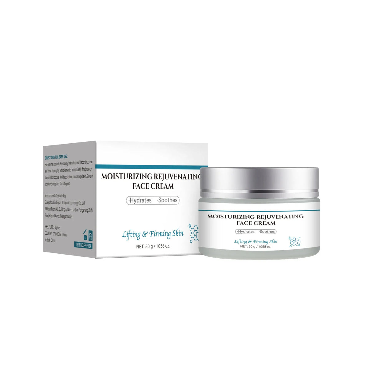 FP-F024 30g anti-aging cream jar for facial fine lines and firmness