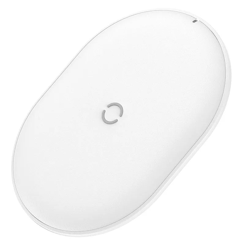 Baseus Rough 15W wireless charging pad in black or white with Type-C port