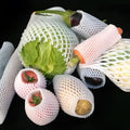 White foam mesh net cover for fruit protection and shockproof packaging